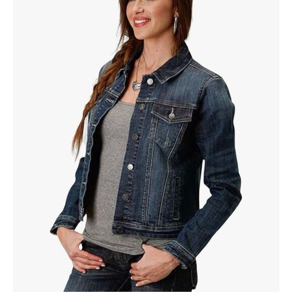 Roper Jackets & Blazers - Roper Dark Denim Jean Jacket Women’s XL 100% Cotton